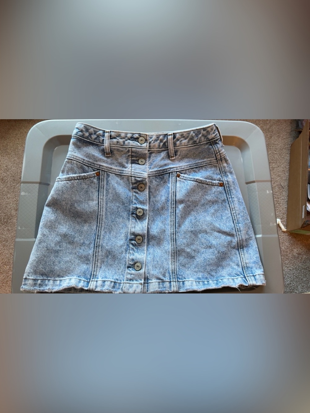 Abercrombie & fitch Light Blue Button-Front Women’s Denim Skirt